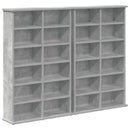 CD Skab 2 stk. Betongrå 60 x 17 x 92 cm Konstrueret træ