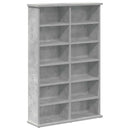 CD Skab 2 stk. Betongrå 60 x 17 x 92 cm Konstrueret træ