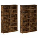 CD Skab 2 stk. Røget eg 60 x 17 x 92 cm Konstrueret træ