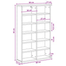 CD Skab Gammelt træ 60 x 17 x 92 cm Konstrueret træ