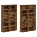 CD Skab 2 stk. Gammelt træ 60 x 17 x 92 cm Konstrueret træ