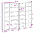 CD Skab 2 stk. Artisan-eg 60 x 17 x 92 cm Konstrueret træ