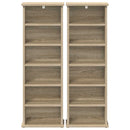 CD Skab 2 stk. Sonoma-eg 60 x 17 x 92 cm Konstrueret træ