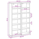 CD Skab 2 stk. Sonoma-eg 60 x 17 x 92 cm Konstrueret træ