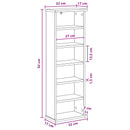 CD Skab Røget eg 60 x 17 x 92 cm Konstrueret træ