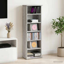 CD Skab Grå Sonoma 60 x 17 x 92 cm Konstrueret træ