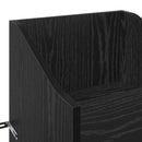 Pladeskab Sort eg 36 x 36 x 95,5 cm Konstrueret træ