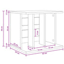 Opbevaring af vinylplader Røget eg 42 x 33 x 36 cm