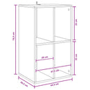 Pladeskab Sort eg 44,5 x 36,5 x 74,5 cm Konstrueret træ