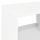 Pladespillerstand Hvid 82 x 39,5 x 82,5 cm Konstrueret træ