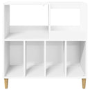 Pladespillerstand Hvid 82 x 39,5 x 82,5 cm Konstrueret træ