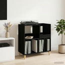 Pladespillerstand Sort eg 82 x 39,5 x 82,5 cm Konstrueret træ