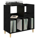 Pladespillerstand Sort eg 82 x 39,5 x 82,5 cm Konstrueret træ