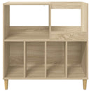 Pladespillerstand Sonoma-eg 82 x 39,5 x 82,5 cm Konstrueret træ