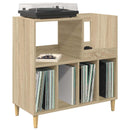 Pladespillerstand Sonoma-eg 82 x 39,5 x 82,5 cm Konstrueret træ