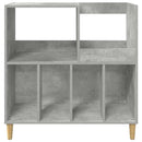 Pladespillerstand Betongrå 82 x 39,5 x 82,5 cm Konstrueret træ