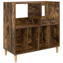 Pladespillerstand Røget eg 82 x 39,5 x 82,5 cm Konstrueret træ