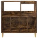 Pladespillerstand Røget eg 82 x 39,5 x 82,5 cm Konstrueret træ