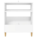 Pladespillerstand Hvid 71 x 39,5 x 83 cm Konstrueret træ