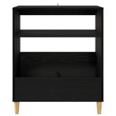 Pladespillerstand Sort eg 71 x 39,5 x 83 cm Konstrueret træ