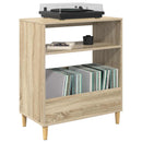 Pladespillerstand Sonoma-eg 71 x 39,5 x 83 cm Konstrueret træ