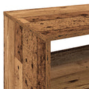 Pladespillerstand Egetræ 71 x 39,5 x 83 cm Konstrueret træ