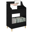 Mediehylle Sort eg 70,5 x 46 x 112 cm Konstrueret træ