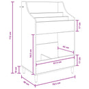 Mediehylle Røget eg 70,5 x 46 x 112 cm Konstrueret træ
