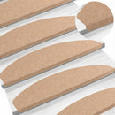 Selvklæbende Trappemåtter 15 stk. 80 x 24,5 x 3,5 cm Beige