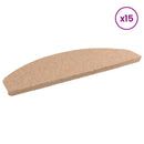 Selvklæbende Trappemåtter 15 stk. 80 x 24,5 x 3,5 cm Beige