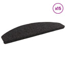 Selvklæbende Trappemåtter 15 stk. 80 x 24,5 x 3,5 cm Sort