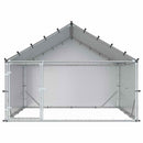 Hønsegård med tag Sølv 200 x 200 x 150 cm Galvaniseret stål