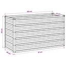 Hævet Havebed Elfenben 100 x 40 x 55 cm koldvalset stål