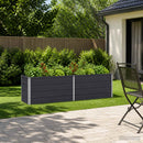 Hævet Havebed Antracit 160 x 40 x 55 cm koldvalset stål