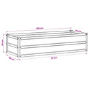 Hævet Havebed Træbrun 100 x 40 x 24 cm koldvalset stål