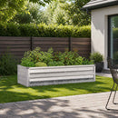 Hævet Havebed Sølv 100 x 40 x 24 cm galvaniseret