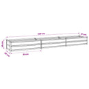 Hævet Havebed Sølv 240 x 40 x 24 cm galvaniseret