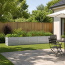 Hævet Havebed Sølv 400 x 80 x 55 cm galvaniseret