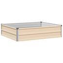 Hævet Havebed Elfenben 100 x 80 x 24 cm koldvalset stål