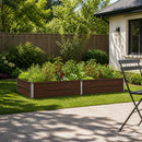 Hævet Havebed Sort 160 x 80 x 24 cm koldvalset stål