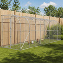 Hønsehus Mod Væg Sølv 600 x 150 x 215 cm Galvaniseret stål