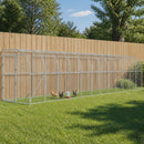 Hønsehus Mod Væg Sølv 600 x 150 x 215 cm Galvaniseret stål