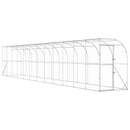 Hønsehus Mod Væg Sølv 600 x 150 x 215 cm Galvaniseret stål