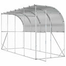 Hønsehus Mod Væg Sølv 600 x 150 x 215 cm Galvaniseret stål