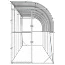 Hønsehus Mod Væg Sølv 600 x 150 x 215 cm Galvaniseret stål