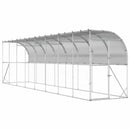 Hønsehus Mod Væg Sølv 600 x 150 x 215 cm Galvaniseret stål