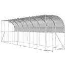 Hønsehus Mod Væg Sølv 600 x 150 x 215 cm Galvaniseret stål