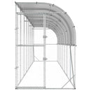 Hønsehus Mod Væg Sølv 600 x 150 x 215 cm Galvaniseret stål