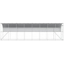 Hønsehus Mod Væg Sølv 600 x 150 x 215 cm Galvaniseret stål