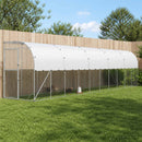 Hønsehus Mod Væg Sølv 600 x 150 x 215 cm Galvaniseret stål